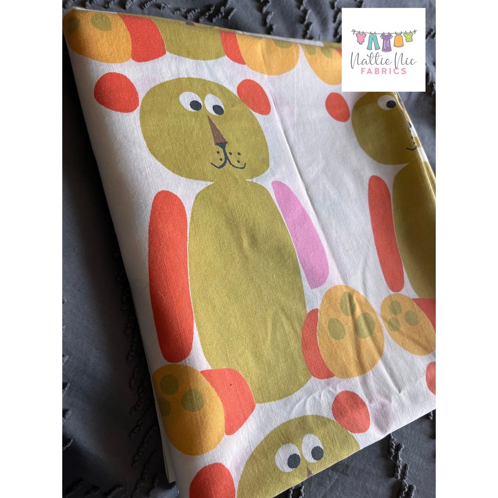 Scuda by Wamsutta Bears‎ Twin Flat Sheet, vintage